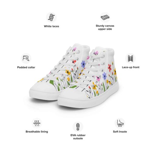 <strong>Dieses Design gibt es exklusiv nur hier im Onlineshop von Frau Hippe!</strong> - Dieses Design gibt es exklusiv nur hier im Onlineshop von Frau Hippe! - High-Top Leinenschuhe