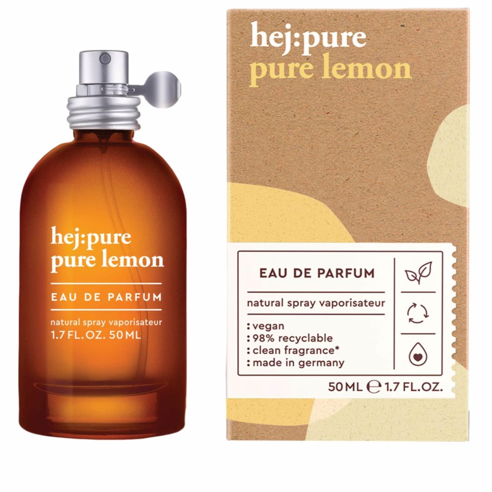 - Erleben Sie die erfrischende Vitalität eines sonnigen Morgens mit dem hej:pure Pure Lemon Eau de Parfum Natural Spray. Dieser transparente Zitrusduft vereint mediterrane Frische mit einem nachhaltigen Konzept. Vegan, phthalatfrei, ölfrei, 100% natürlich, ohne Farbstoffe und selbstverständlich tierversuchsfrei – gut für Sie und gut für den Planeten. - pure lemon