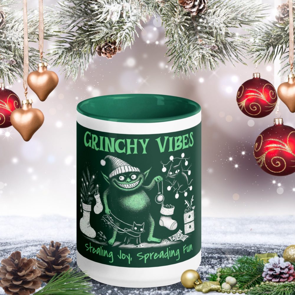 <strong>Dieses Design gibt es exklusiv nur hier im Onlineshop von Frau Hippe!</strong> - Dieses Design gibt es exklusiv nur hier im Onlineshop von Frau Hippe! - Grinchy Vibes Mug