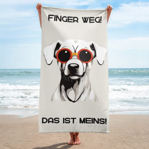 Strandtuch Holger Hund Dein treuer Begleiter für Sonne, Strand und Schwimmbad